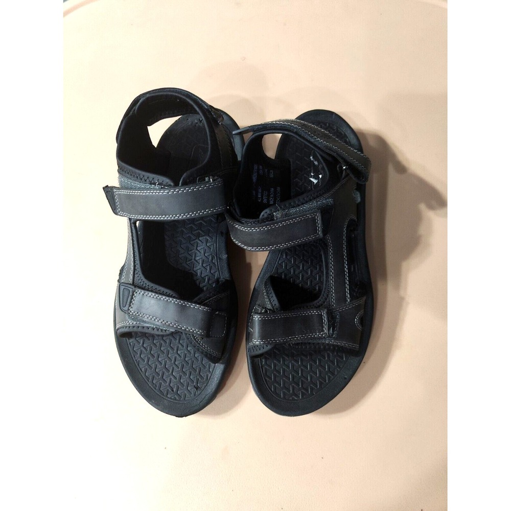 Eddie Bauer Sandals Men' 9M Holman Strappy Gray Faux Leather Open Toe‎ Casual